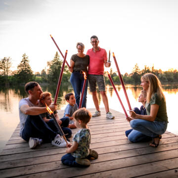 Ferienhaus mit eigenem Badesteg
